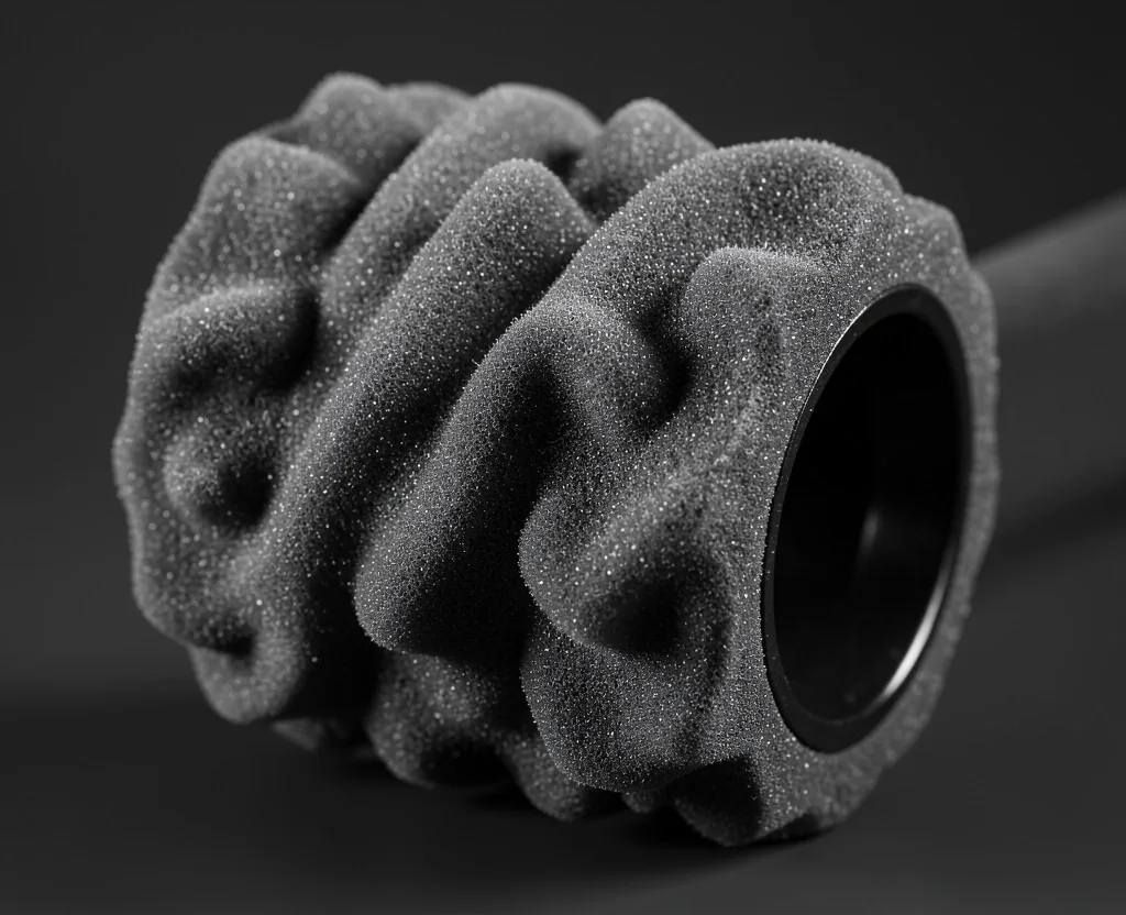 EVA foam texture detail on a massage roller