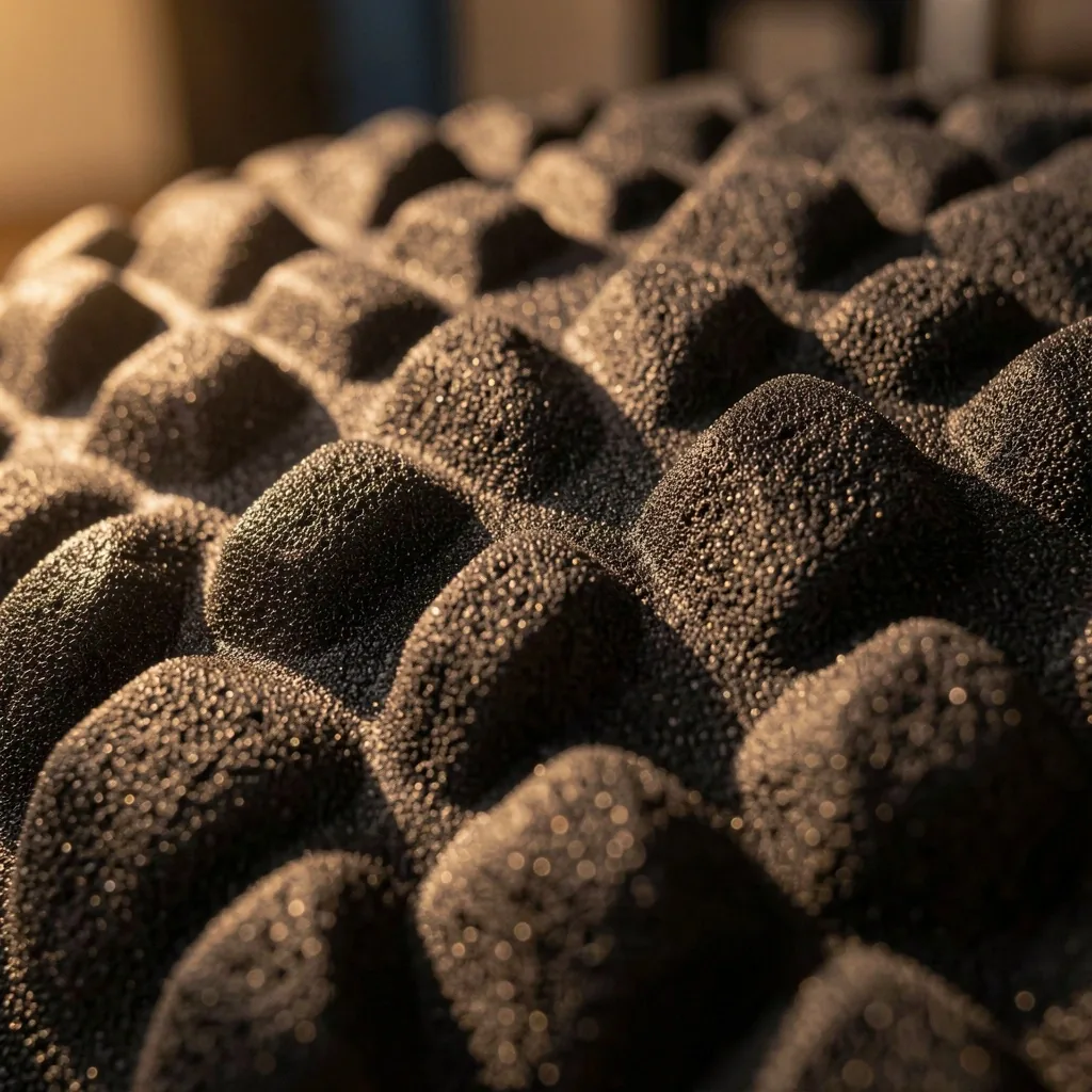 Close-up of foam roller texture
