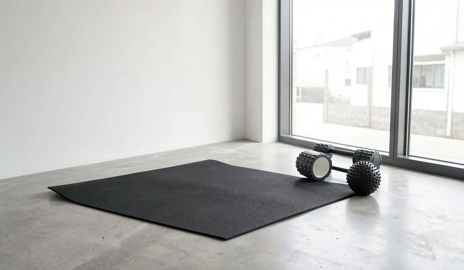 Minimalist physiotherapy studio interior