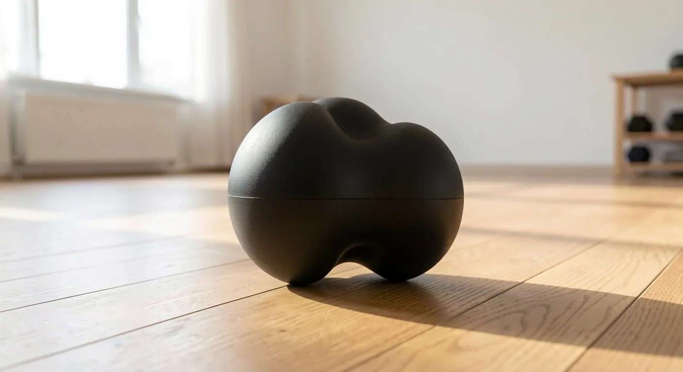 Peanut massage ball in studio setting