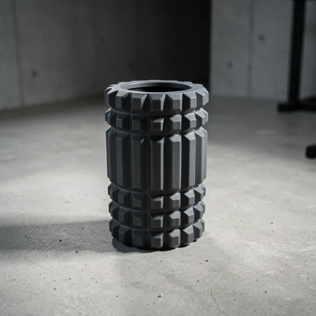 Short textured grid foam roller