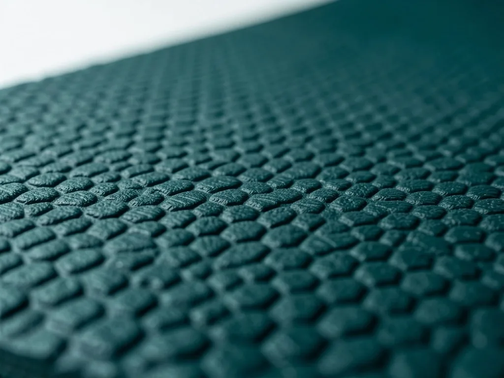 Yoga mat surface texture close-up
